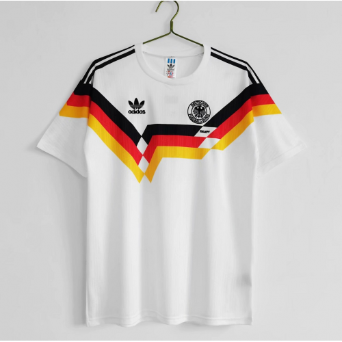 West Germany Retro Soccer Jersey Home World Cup 1990