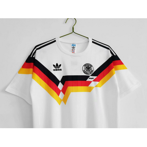 West Germany Retro Soccer Jersey Home World Cup 1990