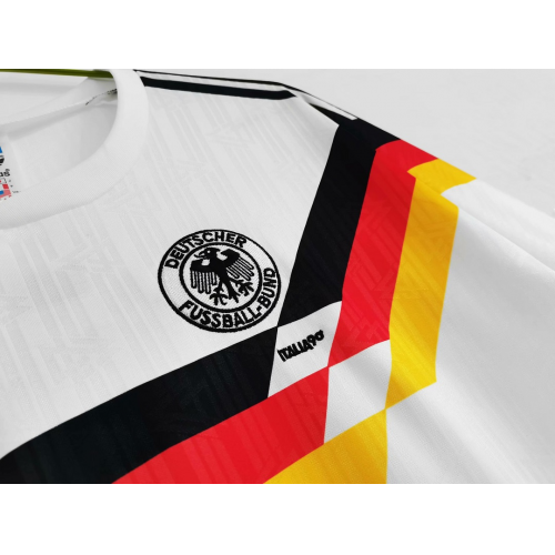 West Germany Retro Soccer Jersey Home World Cup 1990