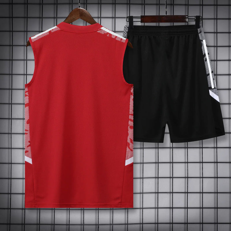 Training Manchester United 22/23 Adidas - Vermelho+Preto