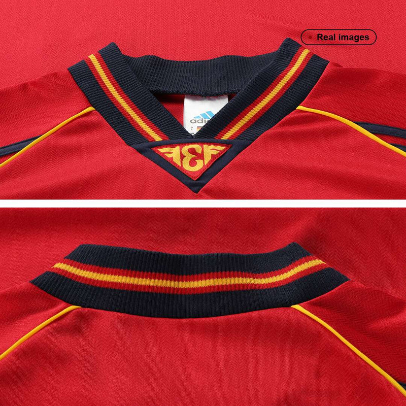 Spain Retro Jersey Home World Cup 1998