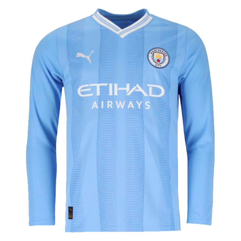 2023-2024 Man City Long Sleeve Home Shirt