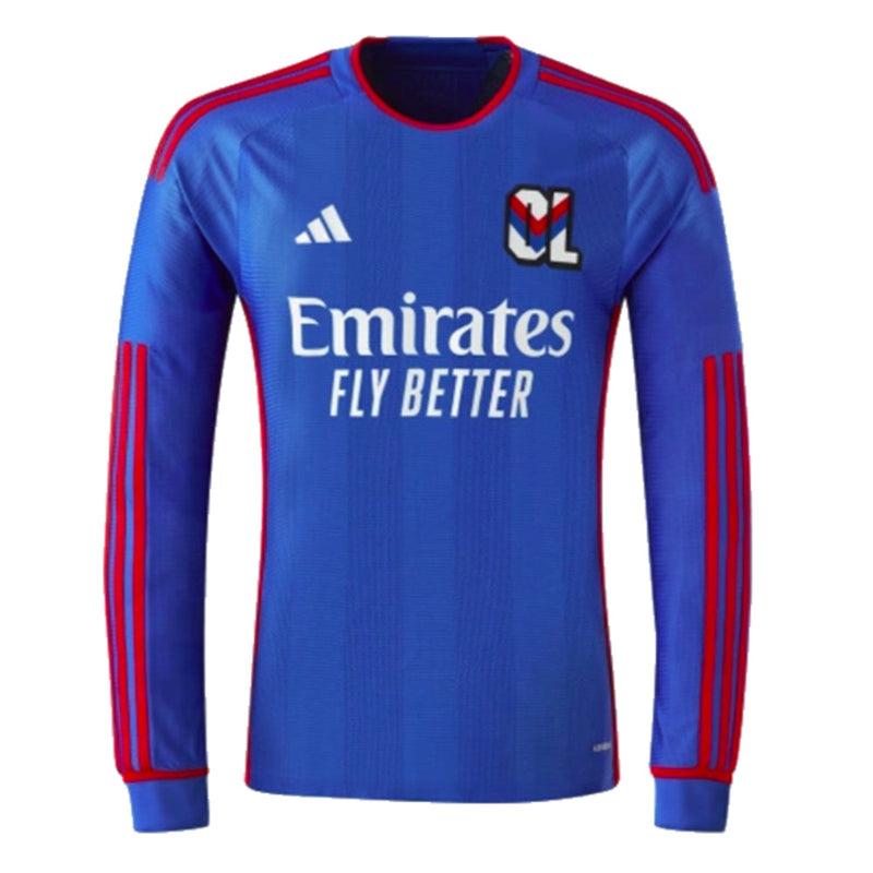 2023-2024 Olympique Lyon Long Sleeve Away Shirt